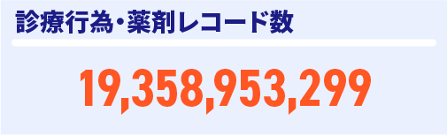 診療行為・薬剤レコード数19,358,953,299個